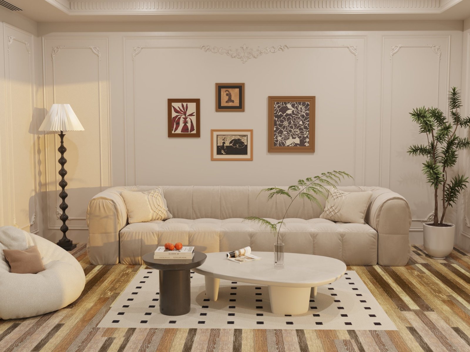 Living room natural oak